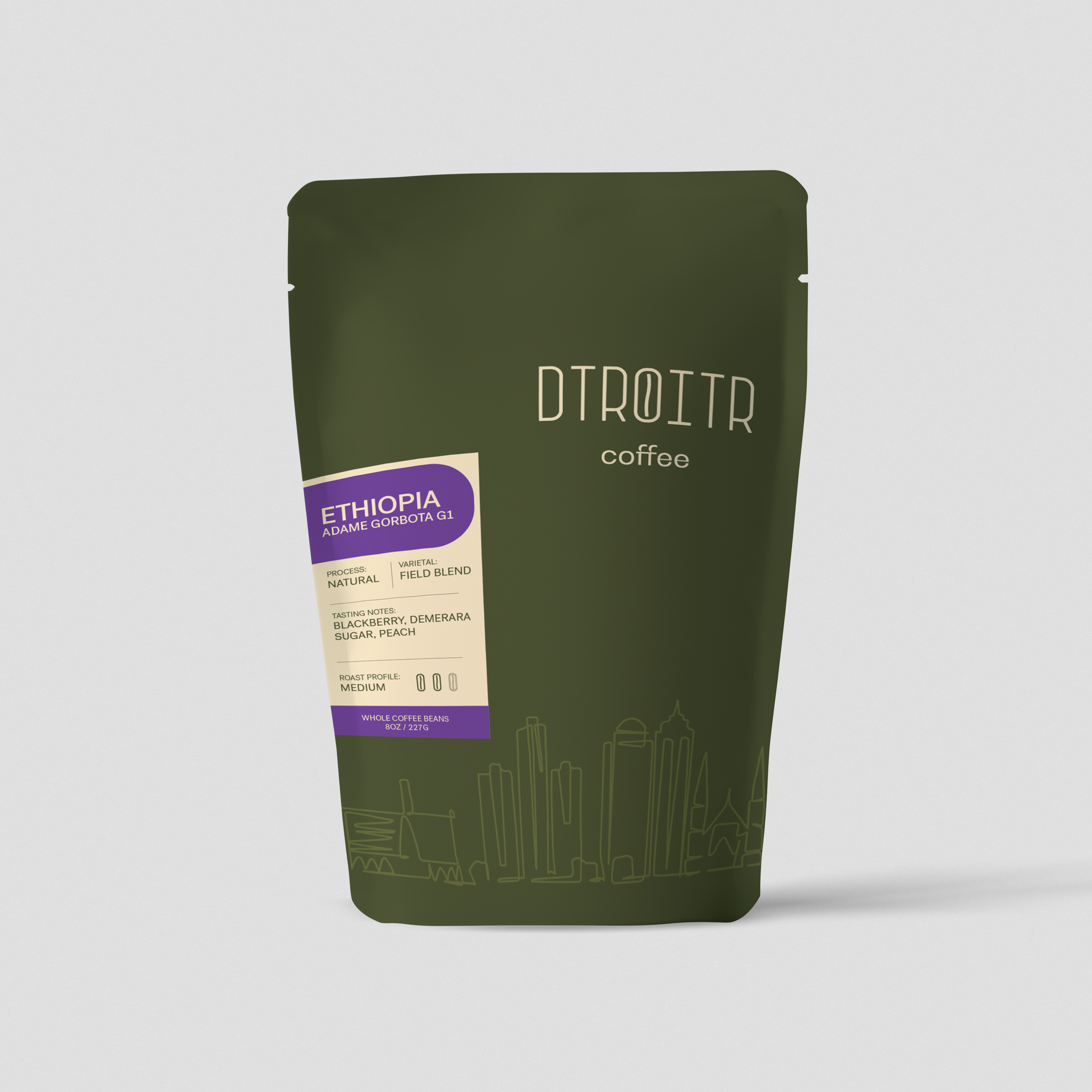 Ethiopia dtroitr coffee bag front view