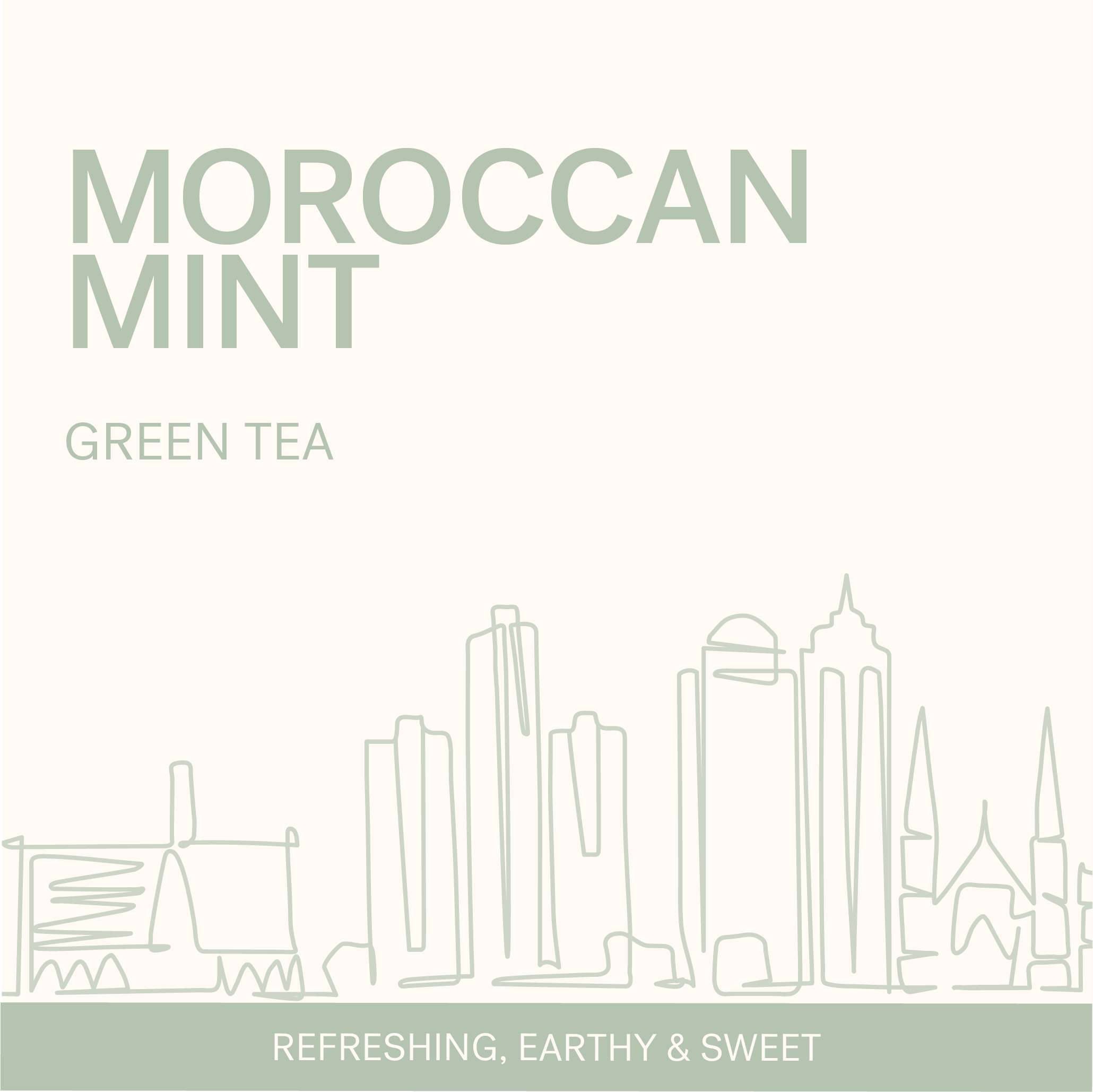 Moroccan Mint green tea description, refreshing, earthy and sweet